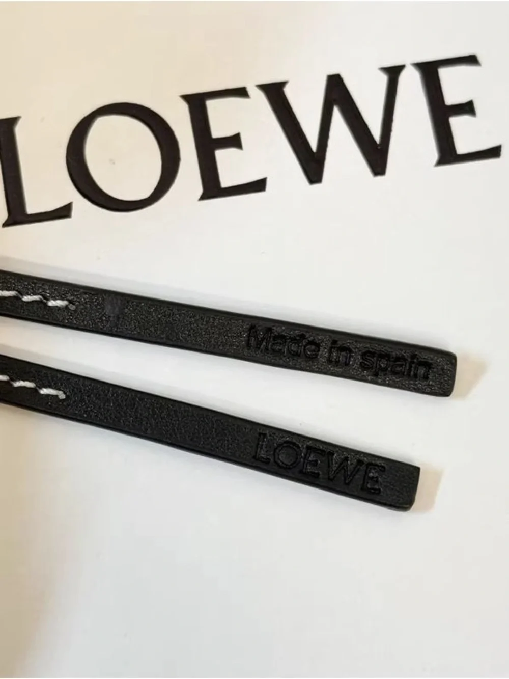 LOEWE Grey Felt Koala Bag Charm with Black Leather Cord